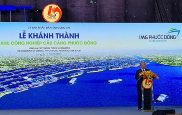 Thủ tướng Nguyễn Xuân Phúc tham dự Lễ Khánh Thành Khu Công Nghiệp Cầu cảng IMG Phước Đông - Long An