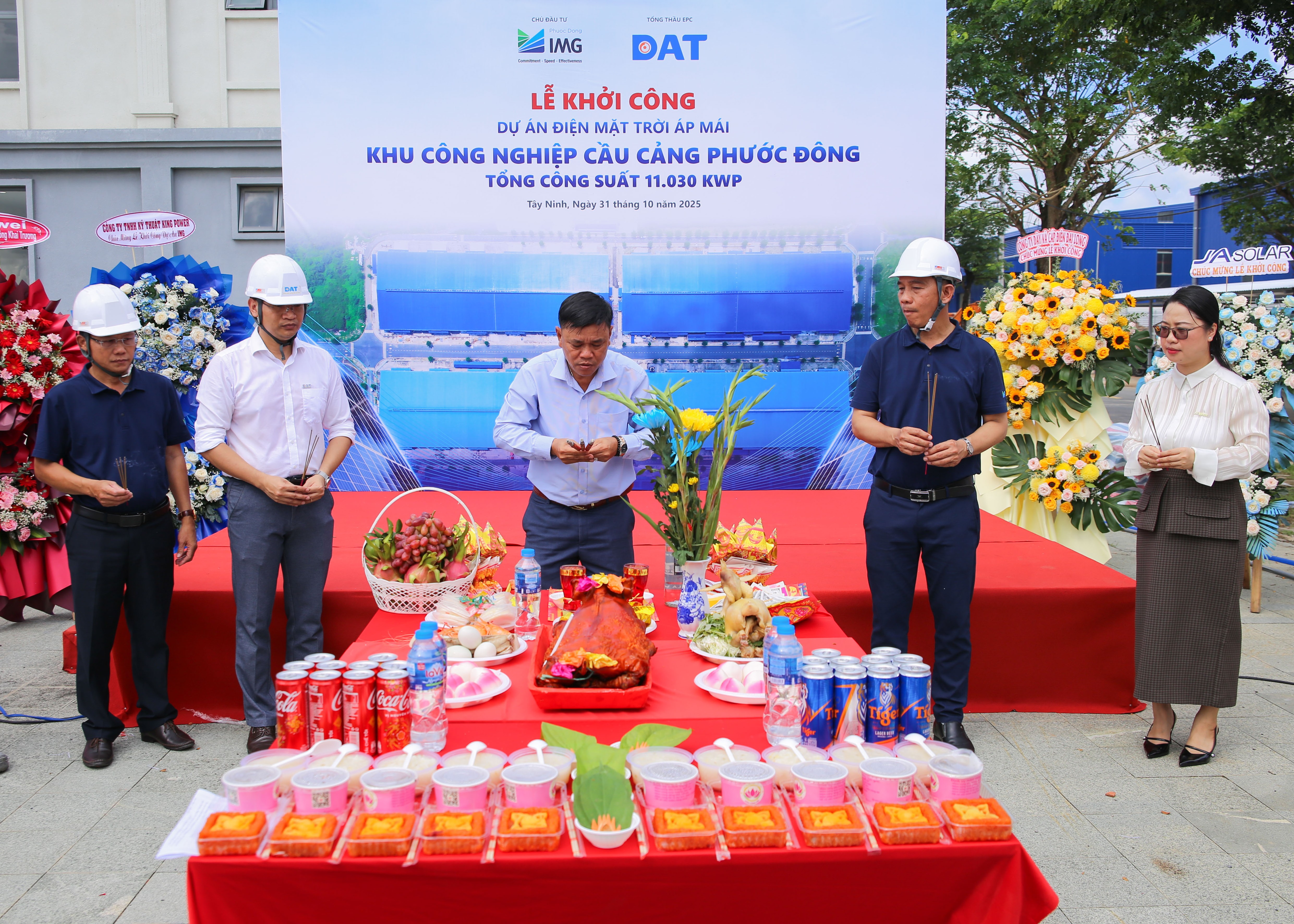 khoi cong du an dien mat troi ap mai 11 030 kwp tai khu cong nghiep cau cang phuoc dong