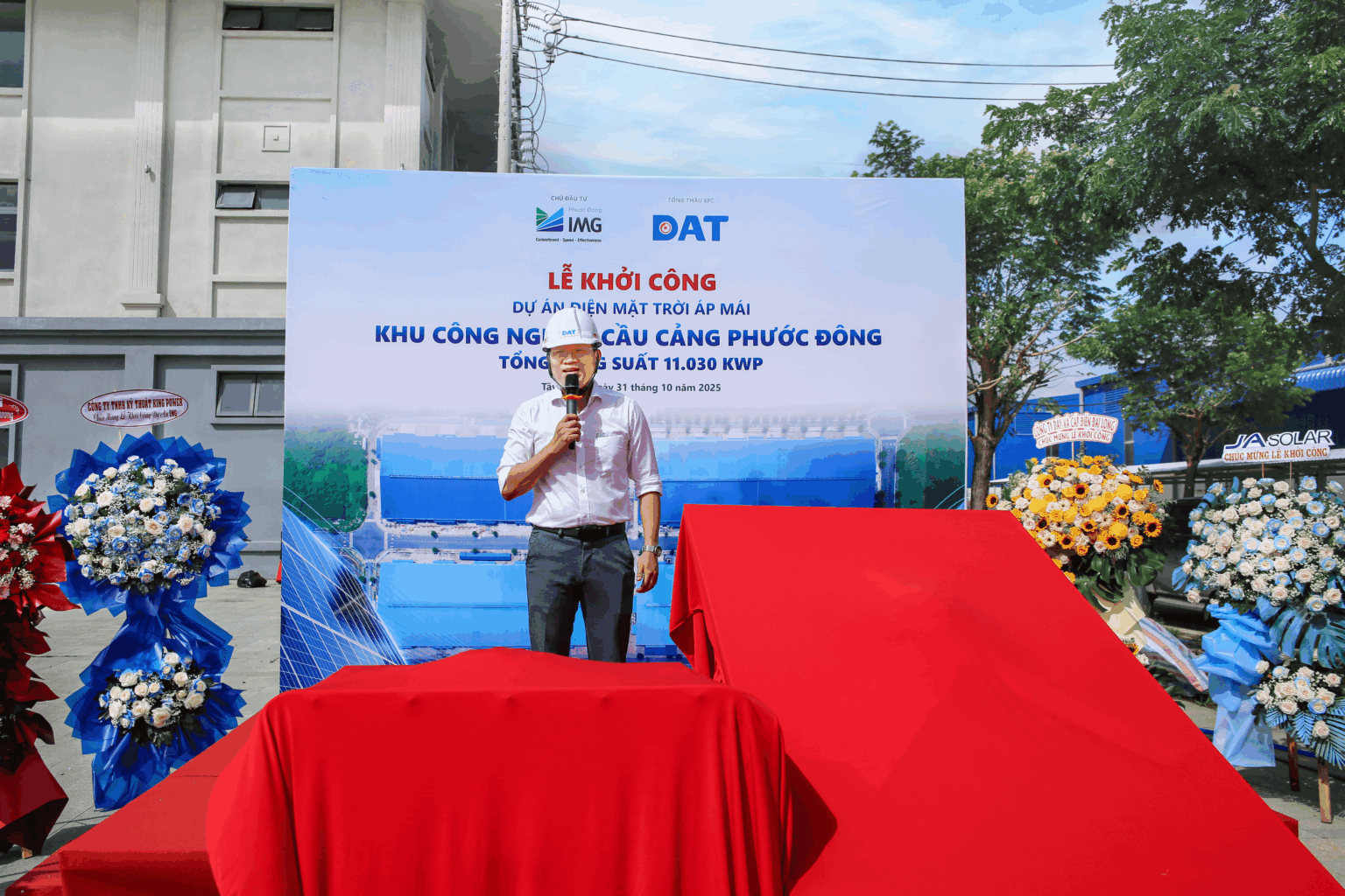 khoi cong du an dien mat troi ap mai 11 030 kwp tai khu cong nghiep cau cang phuoc dong