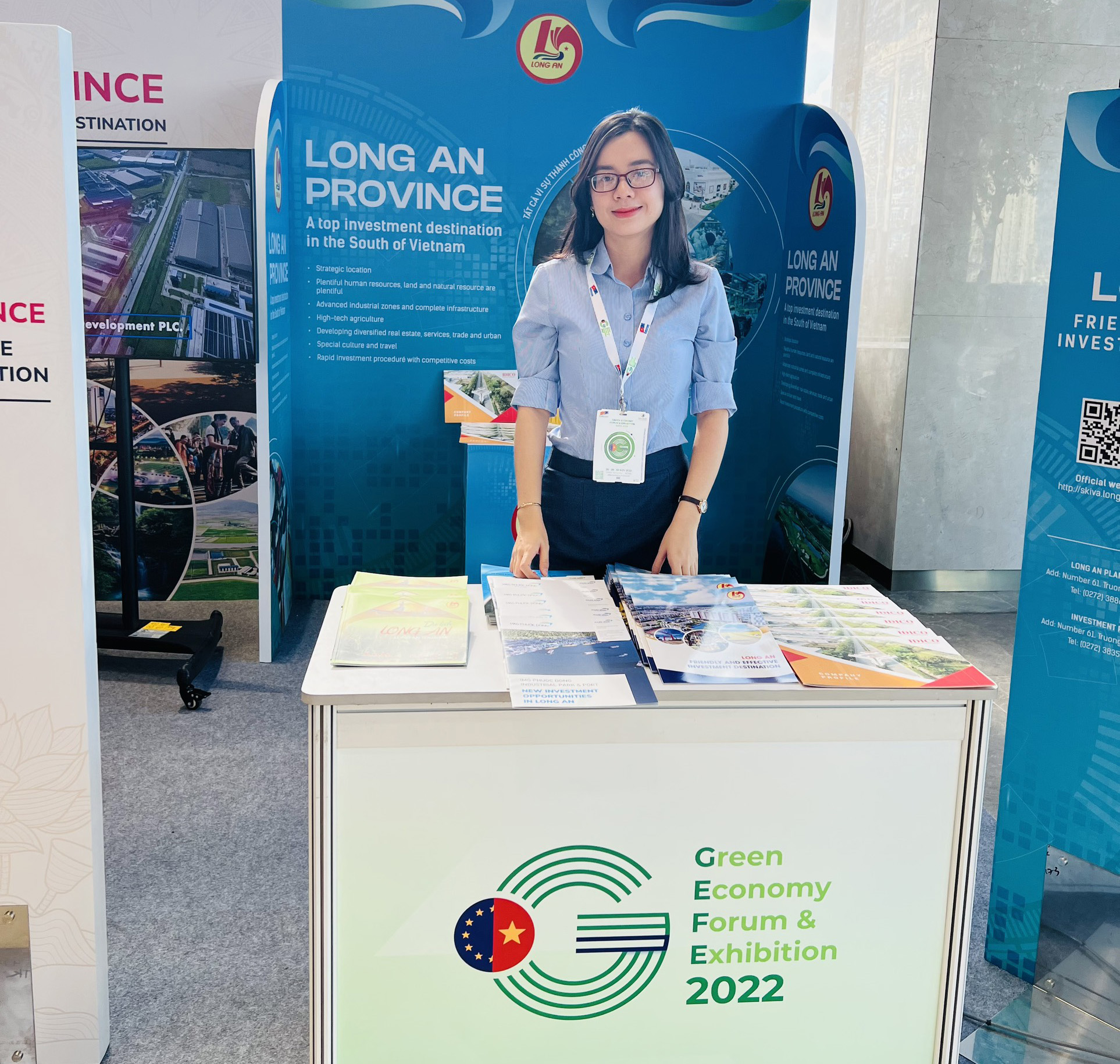 phuoc dong industrial park   port attends green economy exhibition in 2022